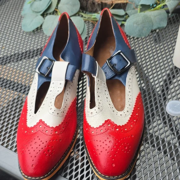 Elegant Tricolor Leather Loafers Beatnik Bessie 3 Tone women main image 3